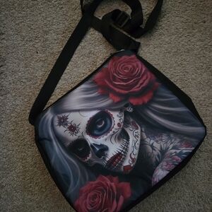Skull and Roses Crossbody Bag